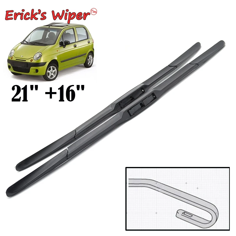 Ener'S Wiper Spazzole Tergicristallo Ibride Anteriori Per Daewoo Matiz 1998 - 2005 Parabrezza Spazzole Antipioggia Per Vetri Puliti 21 "+ 16"