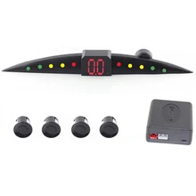 4 Sensores de Estacionamento Display Led Sensor de Estacionamento Car Auto Detector Parktronic Reverso Radar Backup System Monitor de 6 Cores