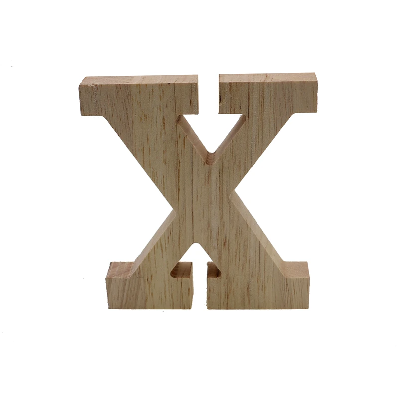 RUNBAZEF Decor Color Wooden Letter 26 Wood English Alphabet Letters Home Wedding Party Tools Decoration Number DIY Handcrafts - Цвет: X