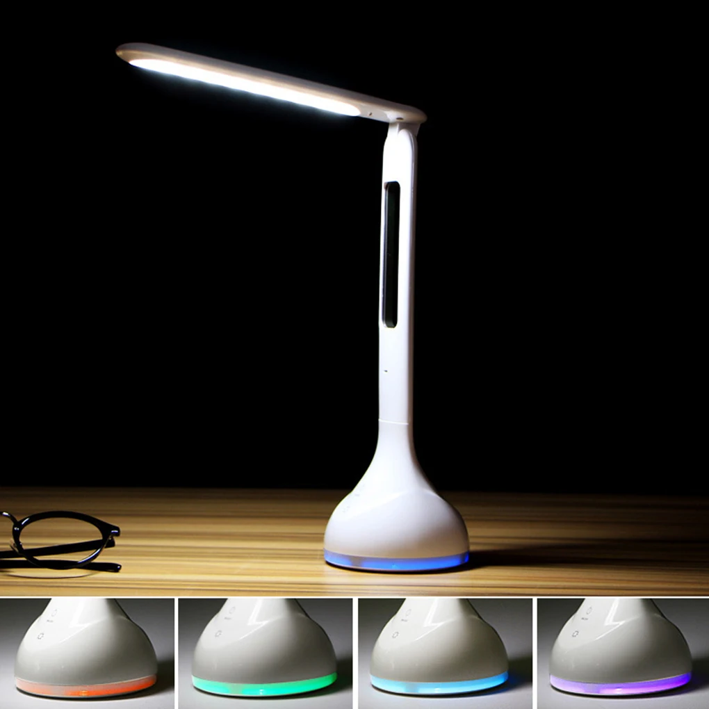 

Durable LED Desk Lamp Touch Control Dimmable Bedside Table Lamp with Calendar/ Alarm 263*100*87mm