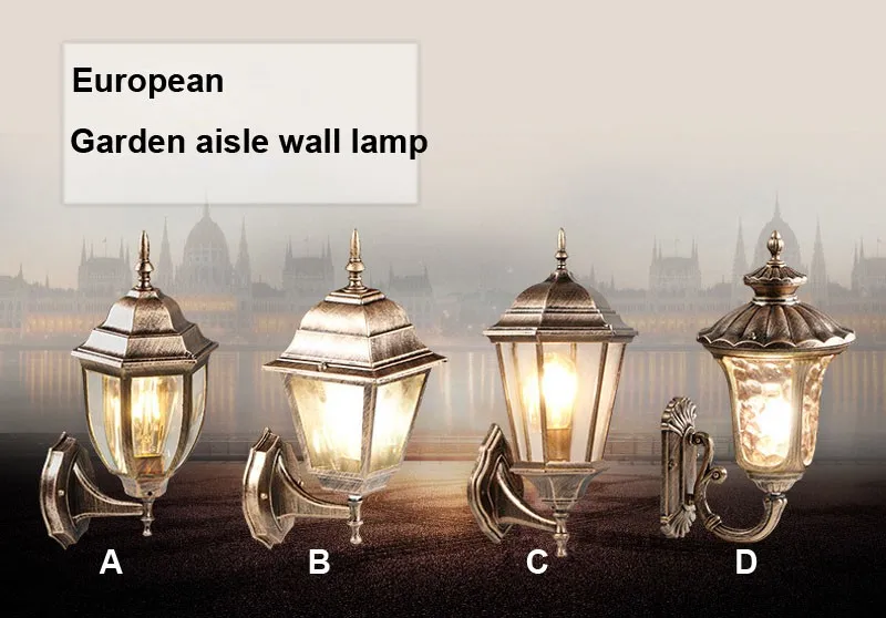 Балконная лампа Европейский сад прохода настенный светильник открытый настенный светильник роскошный двор виллы лампа фоновая стена Водонепроницаемая стена