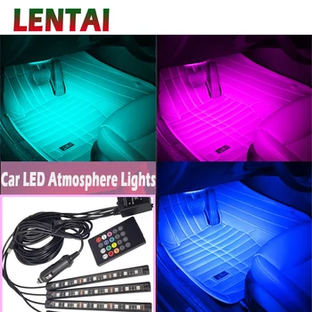

EALEN 1Set Car LED Atmosphere Lights 12V RGB LED Lamp Strip For Toyota Corolla Leon Jeep Renegade Skoda Fabia Rapid Renault
