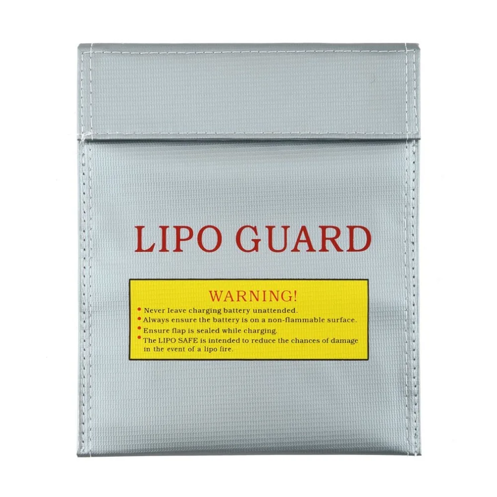 

Small RC LiPo Li-Po Battery Fireproof Safety Guard Safe Bag Charging Sack Battery Safety Protective Bag Safe Guard Silver