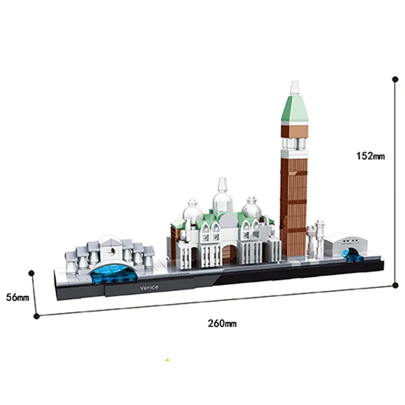 Городская архитектура, мини-уличный блок, Чикаго, Венеция, Париж, сделай сам, строительная игрушка для детей, совместима