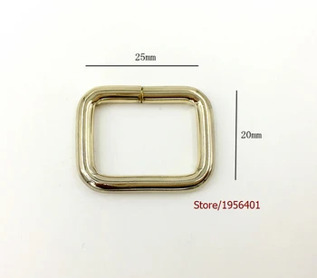 

1''x3/4''High quality Lighter Gold Square Ring for Bag parts Bag hardware accessories, Shoes, Buckle belt parts Metal ring