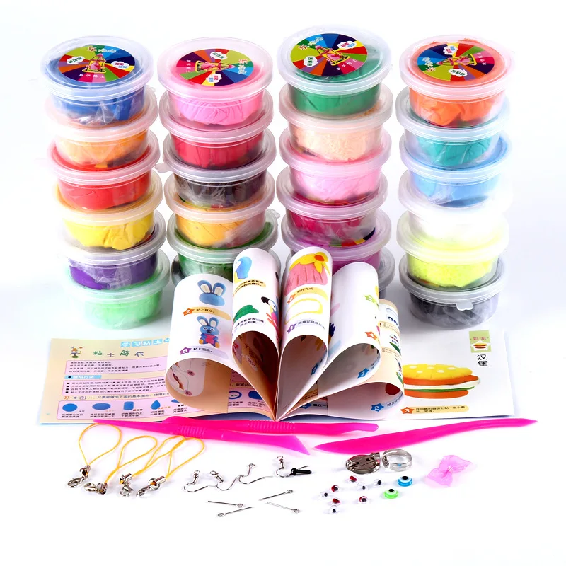 

2016 sell like hot cakes Super light clay 24 color box New type of silly putty Children's diy props 15cm*22cm*13cm
