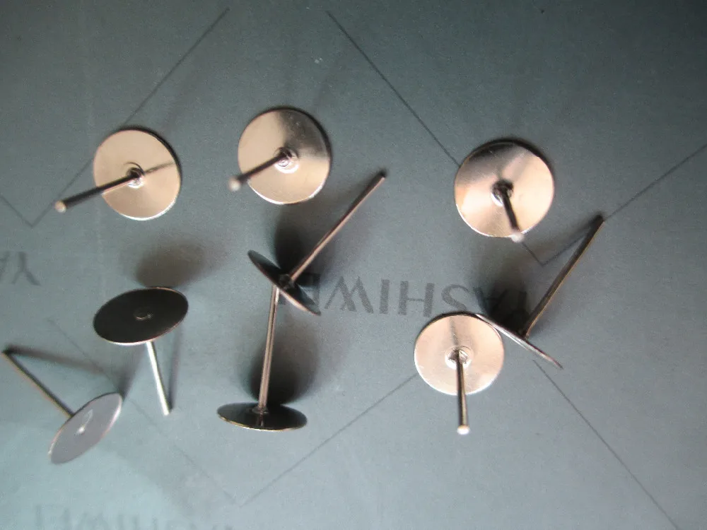 Ювелирные изделия, серебряные/Платиновые/позолоченные хирургические стальные гайки для ушей, 4-6-8 мм плоские подушечки, сережки с задними стопперами