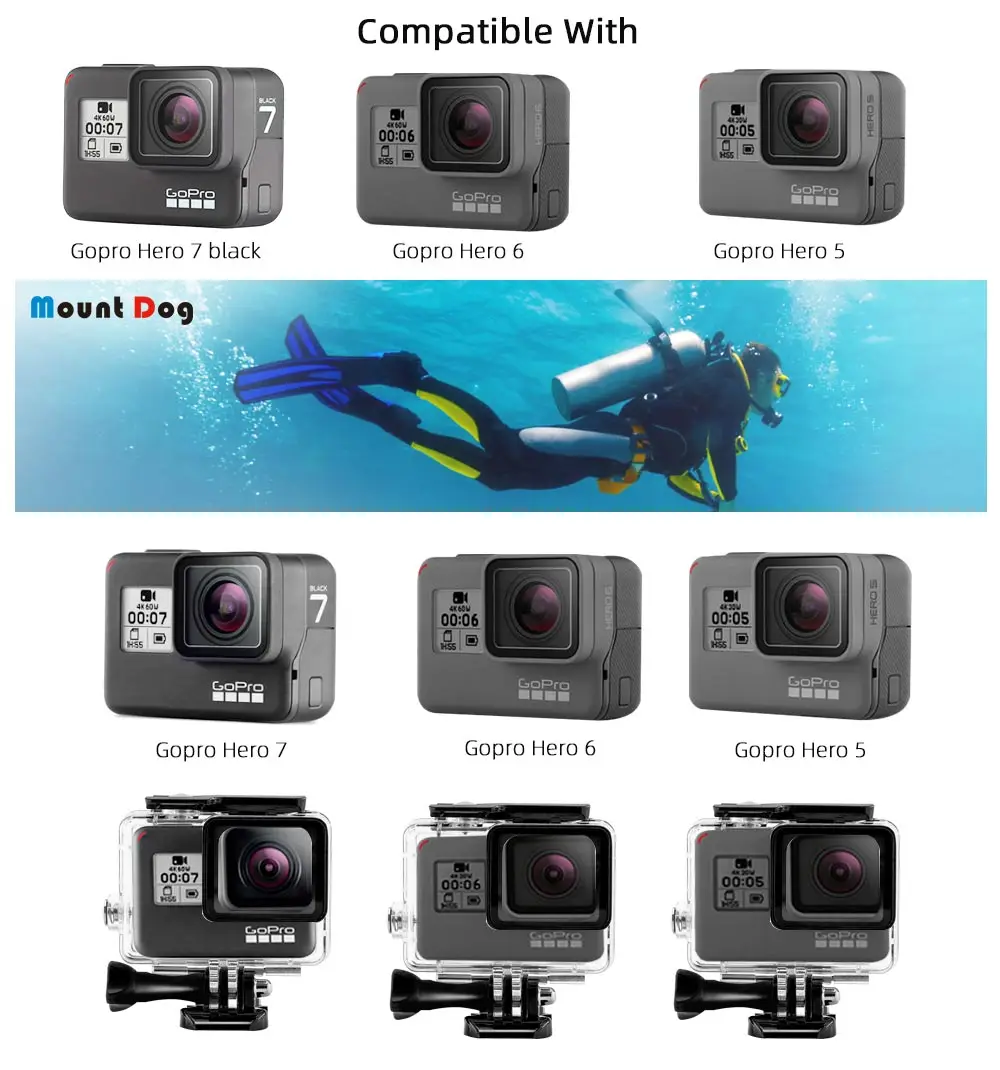 Корпус чехол для GoPro Hero 7 6 5 аксессуары водонепроницаемый корпус водонепроницаемый защитный корпус 45 м для Go Pro Hero 6 5 камера и 7