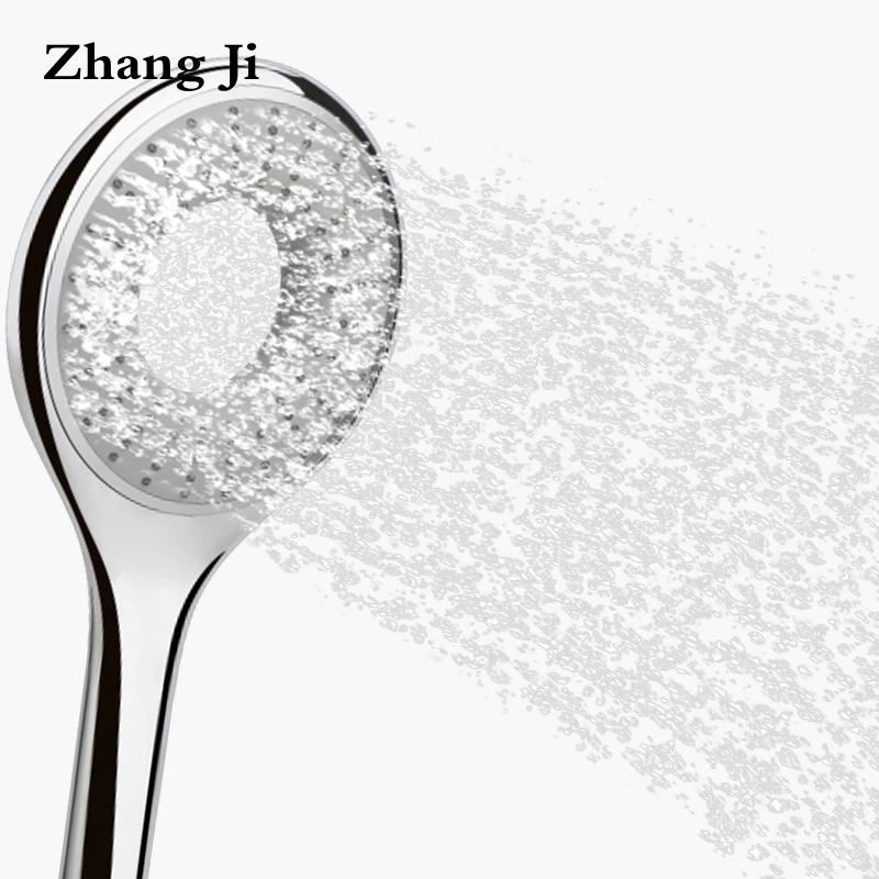 

ZhangJi Latest Ring Shape Big Handhold Shower Head Donuts Design 155mm Round Bath Showerhead Bathroom Faucets 6'' Showers Head