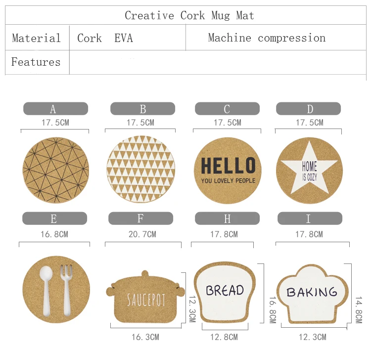 Новинка, креативные пробковые подставки, чашка, кружка, горшок, коврик, лучшее дно напитков, кухня, столовая, офисный стол, интерьер, натуральный домашний декор