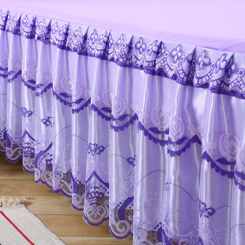 Фиолетовая кружевная серия простыней, покрывало, покрывало для спальни, наволочка, покрывало на кровать, юбка, новоселье, покрывало# sw