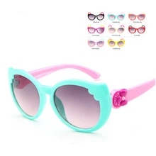 Fashionable Vintage Retro Round Sunglasses Cute For Children Plastic Frame Brand Designer2016 New Korean Children Sunglasses