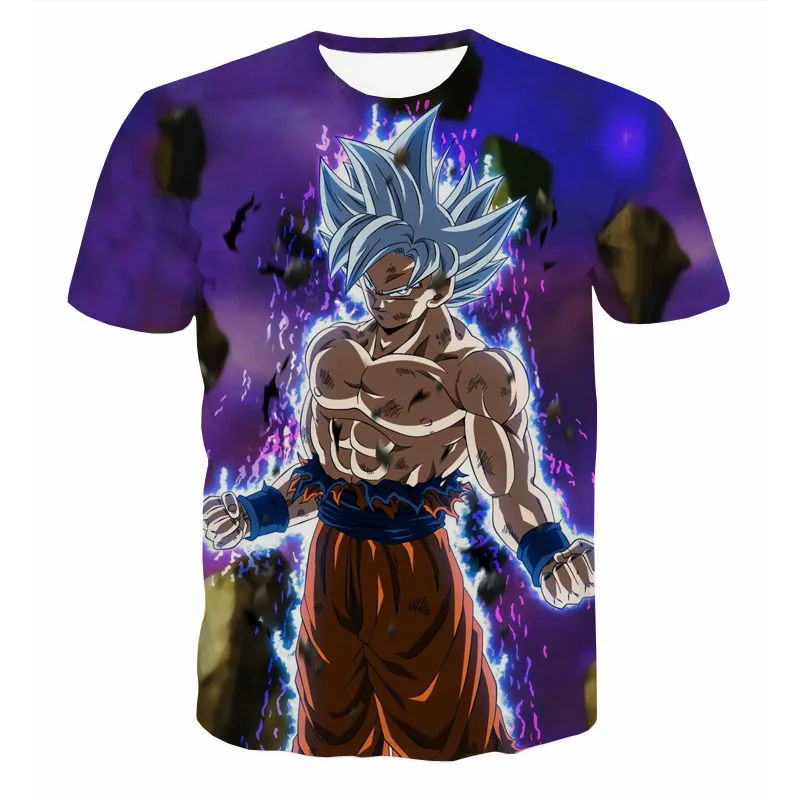 Dragon Ball Z мужские летние футболки с 3D принтом Супер Saiyan Kid Son Goku Black Zamasu Vegeta Jiren Dragon Ball футболка Топы футболки - Цвет: 8