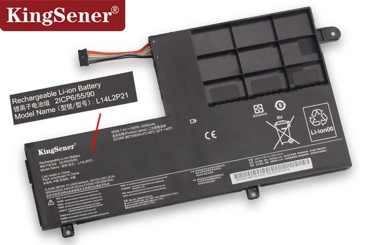 Kingsener L14L2P21 ноутбука Батарея для Lenovo YOGA 500-14ISK S41-70 S41-75 S41-70AM-IFI S41-35 L14M2P21 2ICP6/54/90 7.4 В 30WH