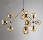 10/15/21 head golden color modo chandelier magic dna light glass globe chandelier dining light  ac90-260v  free shipping