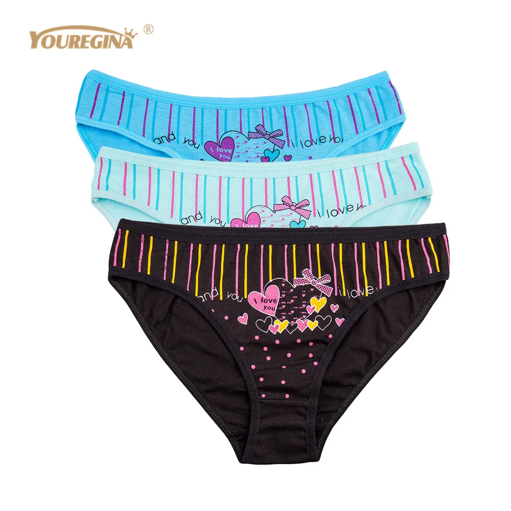 

YOUREGINA Seemless Panties Women Lace Underwear Sexy Ladies Boxer Woman Boxer Cotton Bikini Panties Women Pink Panty 3 pcs/set