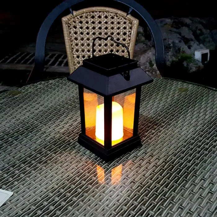 Солнечный водонепроницаемый светодиодный светильник в виде свечи для сада, уличный светильник, подвесной фонарь, лампа ALI88