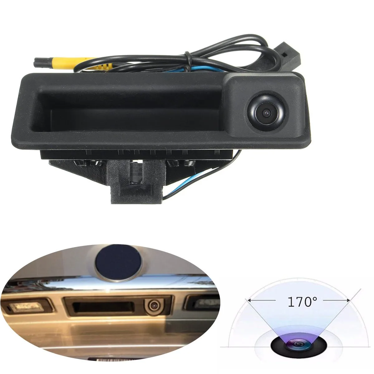 

170 Degree Reverse Handle CCD HD Camera Back Sight For BMW 3 / 5 / X5 Series E90 E60 E70