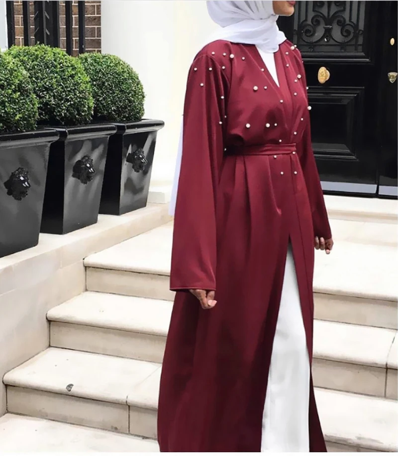 Плюс Размеры Дубай открытым Абаи мусульманская женщина Восточный халат платье Исламская Абаи s для женская одежда Турецкий халат кардиган