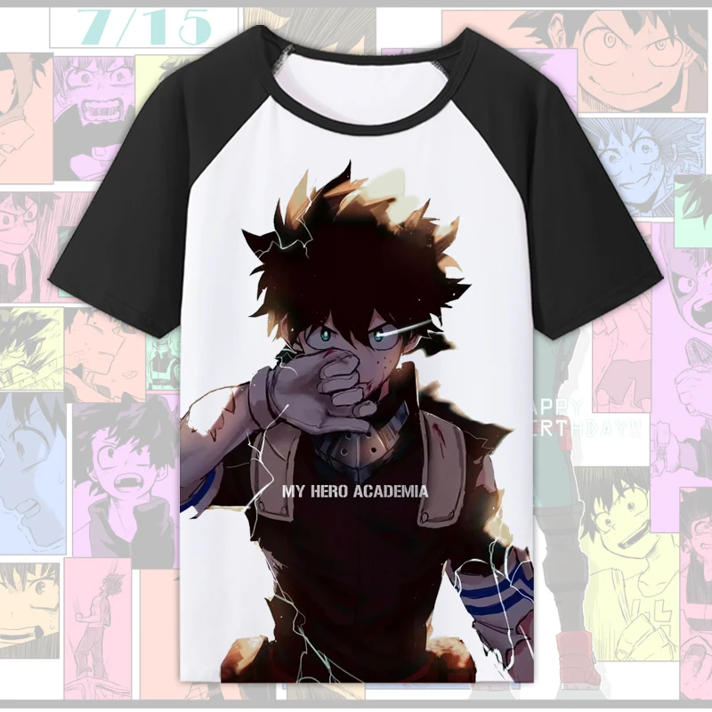 Футболка Boku с героями аниме Моя геройская академия футболка izuku midoriya для мужчин и