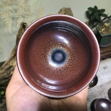 Jianzhan Red Tenmoku глазурованный чайный набор чаши винтажный уникальный фарфор 120 мл/4,08 унций больше использования более красивый глазурованный ручной работы