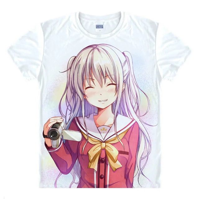 Key Charlotte Camisetas kawaii japonés anime camiseta