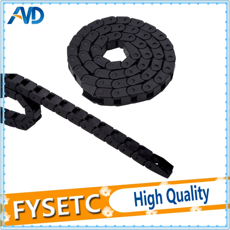 Запчасти для 3D принтера L1000мм 10x10mmCable Drag Chain Wire Carrier 10*10 мм с концевыми