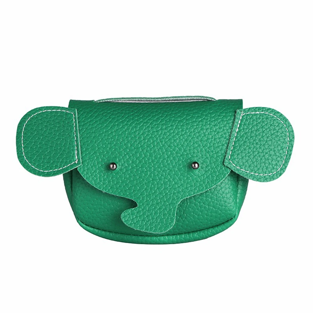 Сумки со слоном для маленьких девочек, сумка анимиальная мини-сумка на плечо для детей, повседневный Детский кошелек, сумка через плечо - Цвет: Green
