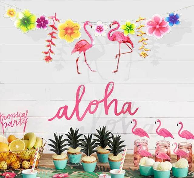 Гавайский участник Luau Фламинго Вечеринка фламинго украшение ананас Летняя День
