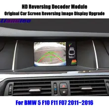 Liandlee Per BMW 5 F10 F11 F07 2011 ~ 2016 HD Decoder Box Posteriore di Parcheggio Retromarcia Della Macchina Fotografica Immagine Dello Schermo Auto aggiornamento Display Update