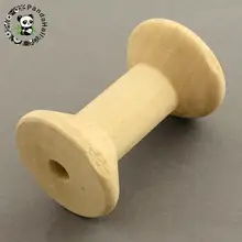 Деревянные пустые катушки для проводных инструментов, шпульки для ниток, без свинца, Мокасины, 29~ 30x20 мм, отверстие: 6 мм