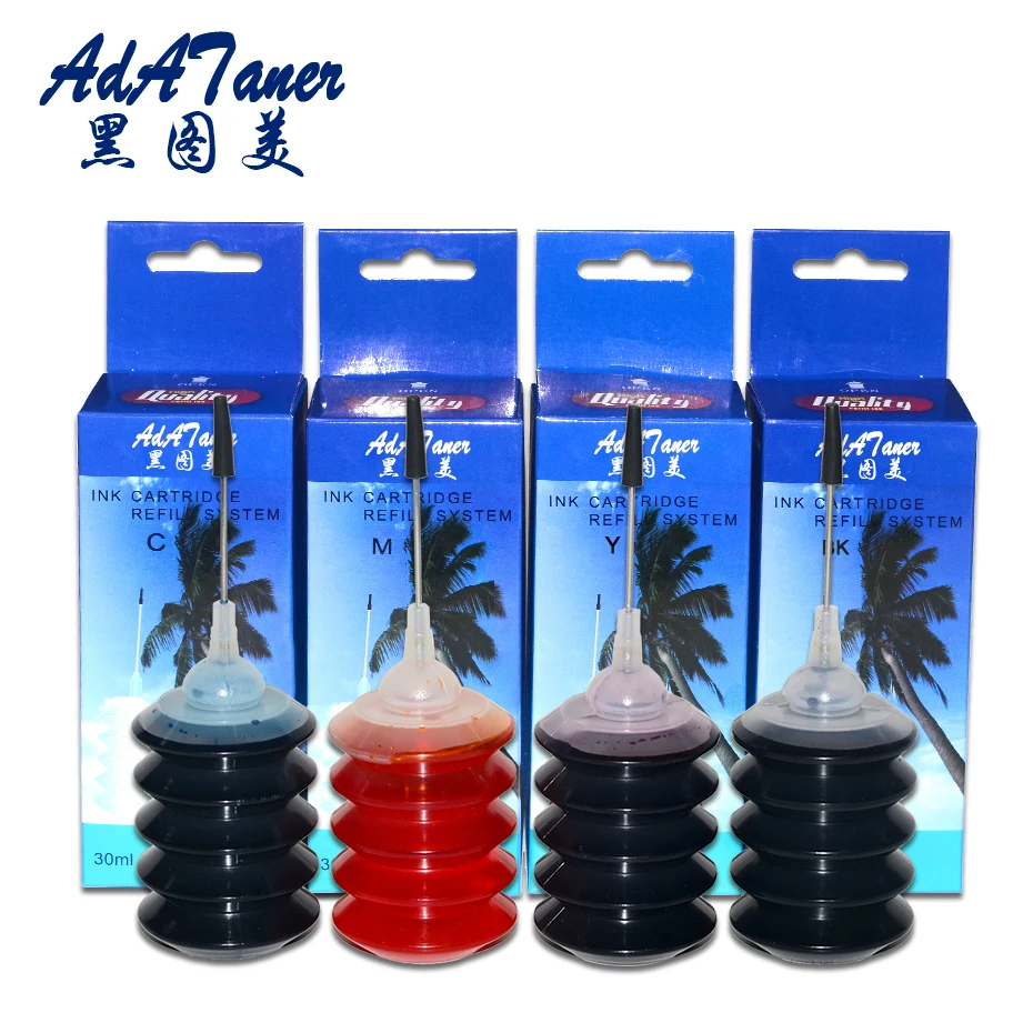 

4X 30ml Universal Bottle Dye Ink Black Compatible Refill Ink kit Replacement For HP For Canon For Brother For Epson Printer Ink