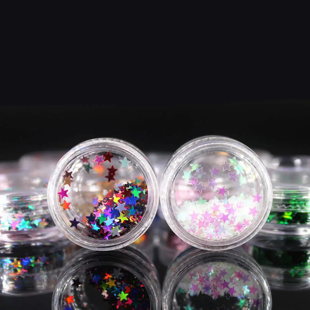 12 Colors Stars Sequins Eyeshadow Lasting Shimmer Glitter Mermaid Sequins Gel Sexy Eyes Makeup Festival Party Cosmetics