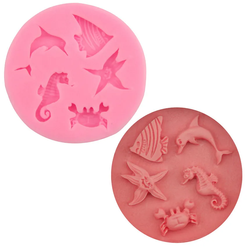 

Seashell Animals Shape Silicone Fondant Mold for Soap Cake Mould Handmade DIY Making Form Decorating Chocolate Molds Baking Tool