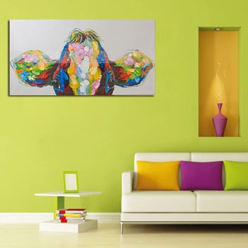 

Oil painting On Canvas Wall Pictures For Living Room Art Canvas Colorful Holland Cow Modern Abstract Handpainted Home Decor