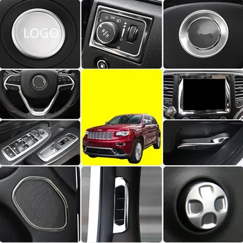 

Steering Wheel Trunk Door Handle Air Outlet Seat Button Decorated Frame For Jeep Grand Cherokee 2011 12 13 14 15 16 2017 AAA376A