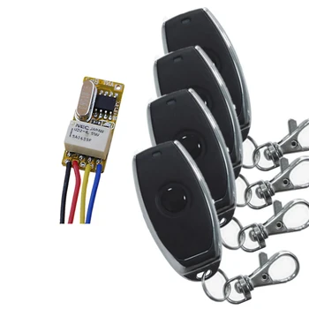 

Micro Relay Wireless Remote Control Switch ASK Smart Home RF Mini Receiver Transmitter DC 3.7V 5V 9V 4.2V 12V