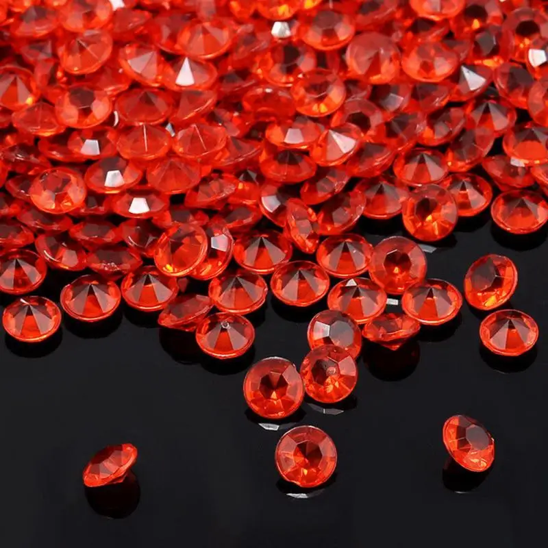 1000 шт 4,5 мм свадебные украшения, алмазные конфетти, Разбрасыватели конфетти для стола, прозрачные акриловые кристаллы, центральная часть, вечерние принадлежности для мероприятий - Цвет: red