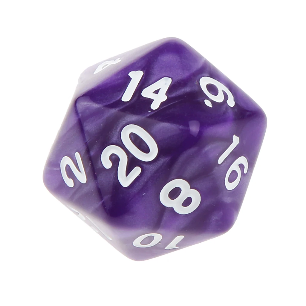 High Quality 10pcs Twenty Sided Dice D20 Playing D&D RPG Party Games Dices White Educational Kid 's Intellectual Development Toy