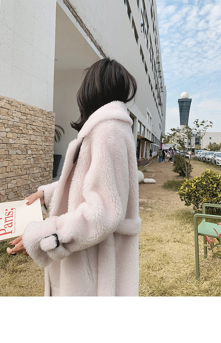 Real Fur Coat Women Korean Sheep Shearling Winter Coat Women Lamb Fur Jacket Windbreaker Abrigos Mujer Invierno MK188YY579