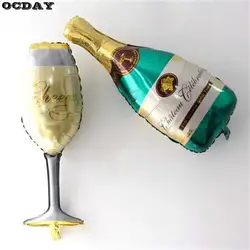 OCDAY Алюминий фольга Воздушные шары большой размеры Кубок шампанского форма пивной бутылки шар на день рождения рождественвечерние
