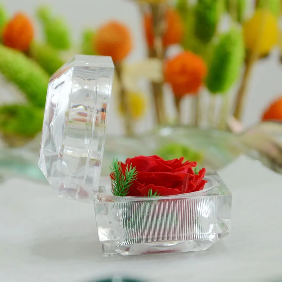 Сохраненные свежие бессмертные розы сушеные цветы DIY кольцо коробка вечная