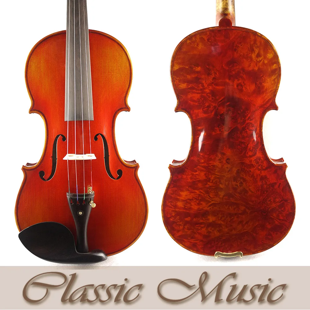 

Bird Eyes Stradivarius Violin,NO.2342. Beautiful One Piece Back, Sweet Sound, Handmade Antique, Hand Oil Varnish