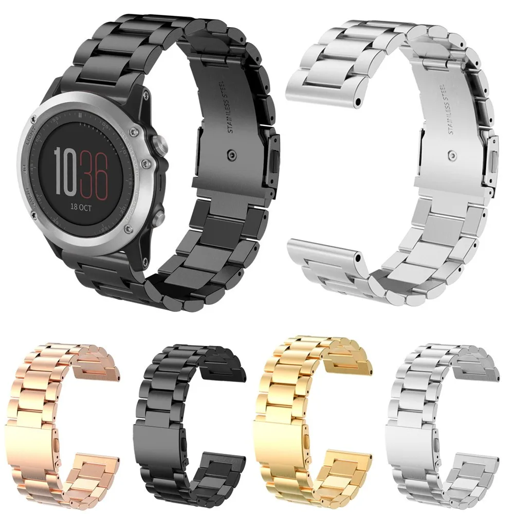 Металлический ремешок из нержавеющей стали для часов Garmin Fenix 3/HR сменный с