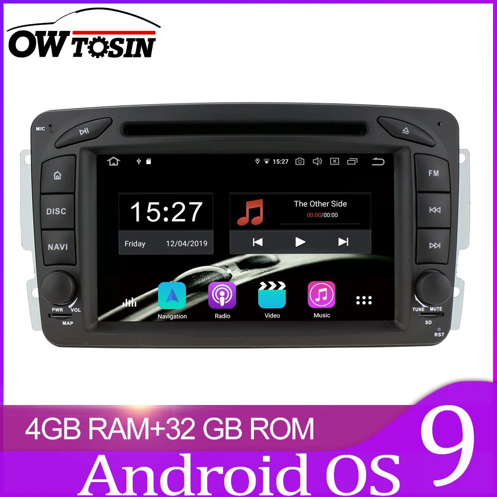 Автомобильный мультимедийный видеоплеер Owtosin Android 9 0 для Mercedes Benz C Class C180 C200 C220 C230