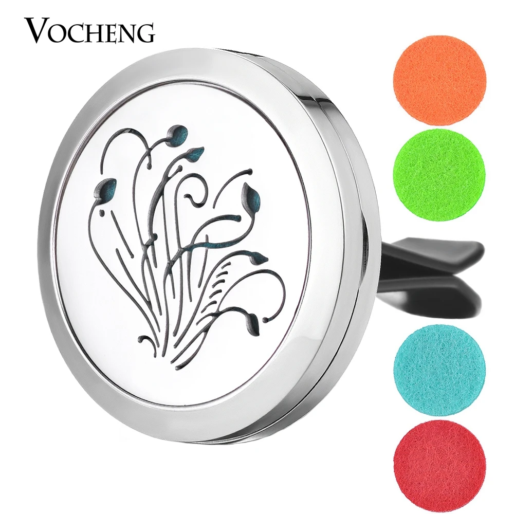 

VOCHENG Car Perfume Air Freshener Car Auto Deodorant Ambientador Car freshener Random Send 10pcs Oil Pads as Gift VA-437