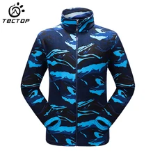 TECTOP камуфляжная флисовая куртка для мужчин и женщин, уличная походная Спортивная одежда для скалолазания, дышащая теплая куртка с принтом