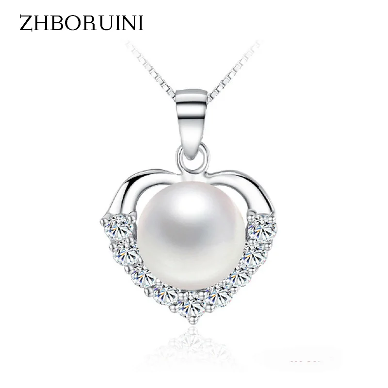 Zhboruini Pearl Necklace 925 Sterling Silver Jewelry For Women Natural Freshwater Love Heart Pendants Gift huismerk kopen in de aanbieding Zhboruini Pearl Necklace 925 Sterling Silver Jewelry For Women Natural Freshwater Love Heart Pendants Gift huismerk kopen in de aanbieding