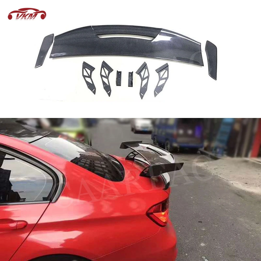 

Universal Sedan Carbon Fiber Modified Rear Spoiler Boot Tail Wings Trim For BMW M1 M3 M4 M5 M6 F90 MAD Style GT Exterior Spoiler