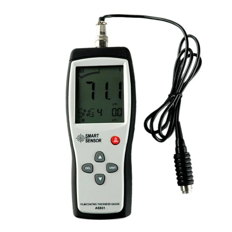 

AS931 Film Coating Thickness Gauge Measuring Range 0-1800um Iron-based Digital Thickness Meter Car-detector store 15 groups